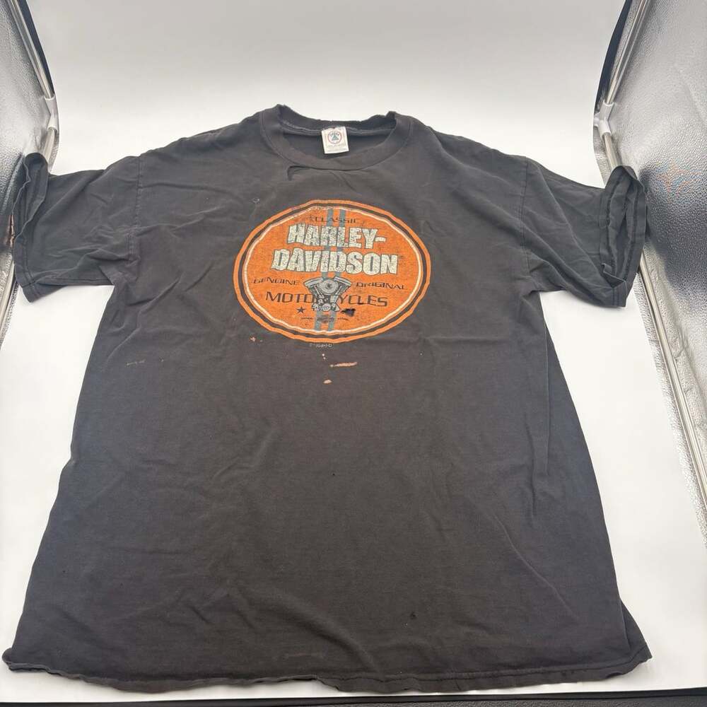 Harley Davidson Motorcycle T-Shirt Size XL Vintage 1998 Black Graphic Tee